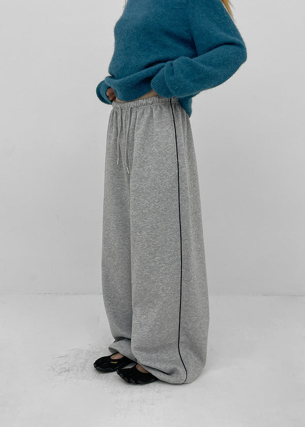 Dea Line Elastic Waist Wide String Pants