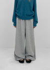 Dea Line Elastic Waist Wide String Pants