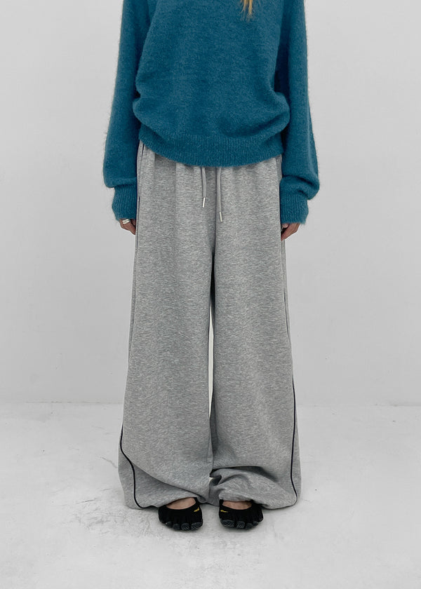 Dea Line Elastic Waist Wide String Pants