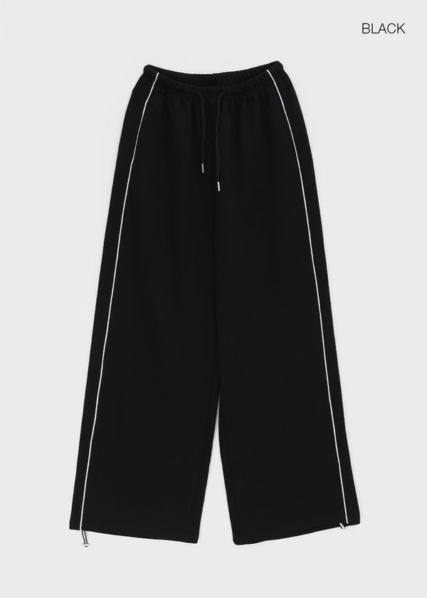 Dea Line Elastic Waist Wide String Pants