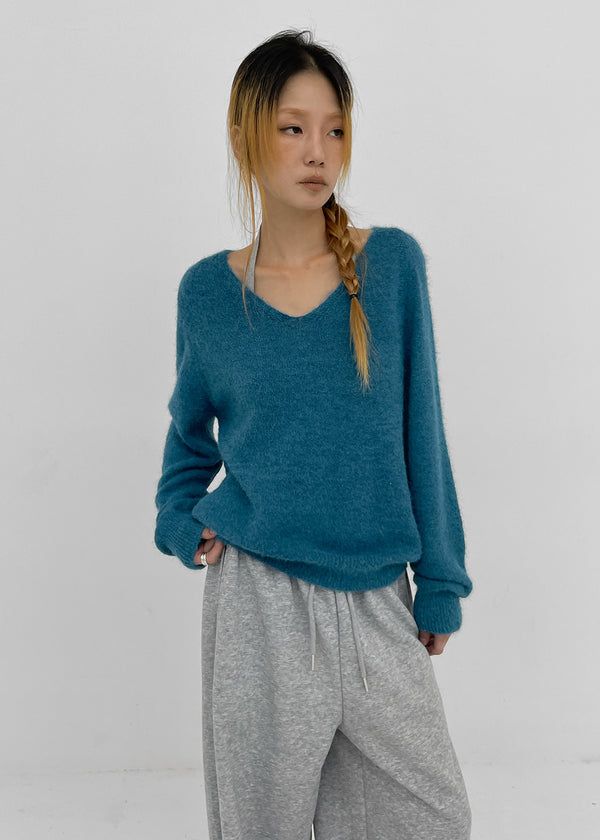 Brandt V-neck wool knit