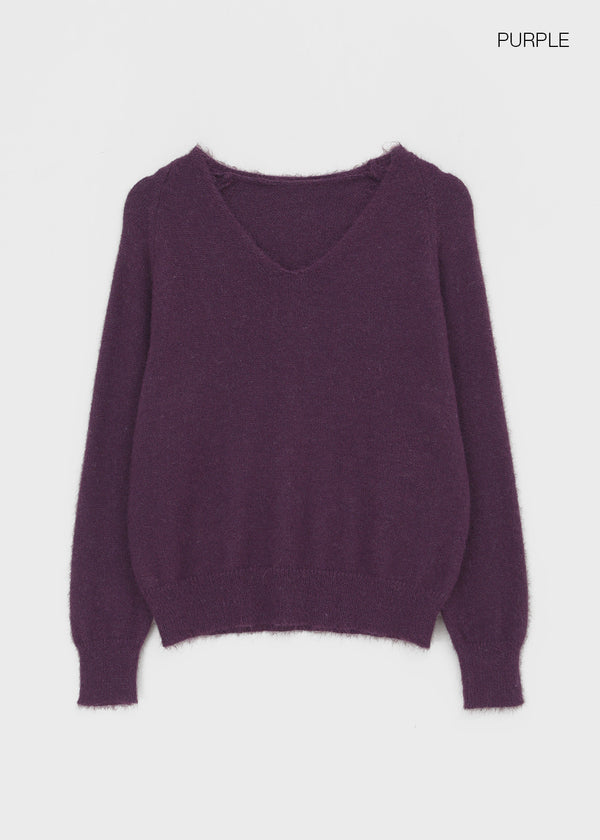 Brandt V-neck wool knit