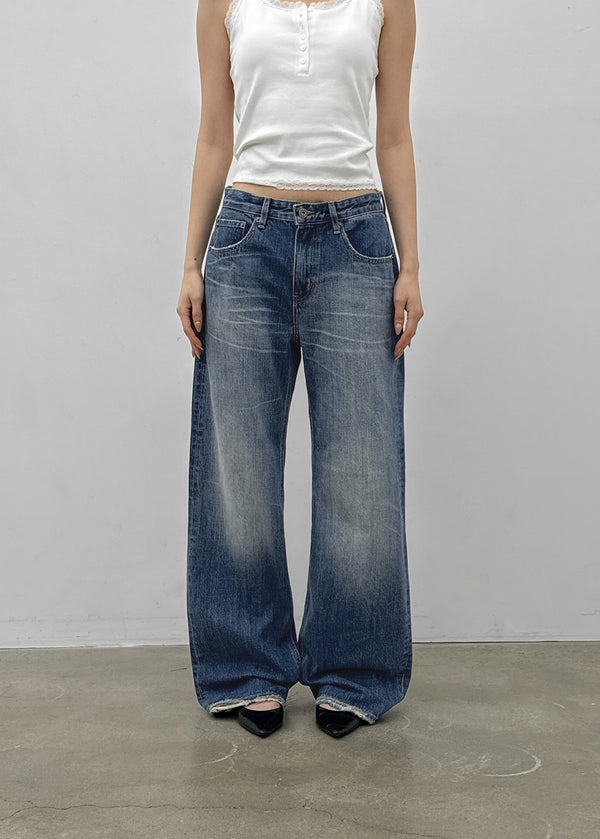 Kocom Washed Wide Denim Pants