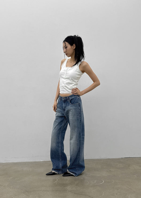 Kocom Washed Wide Denim Pants