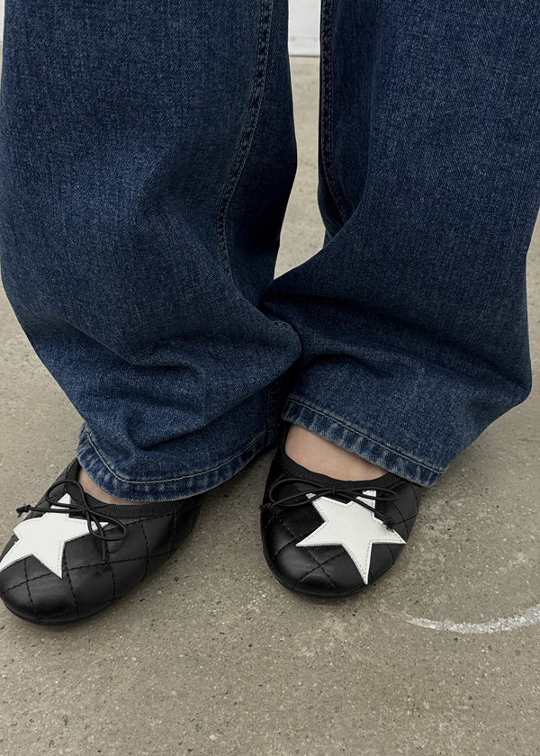Levene Star Quilted Flat Shoes
