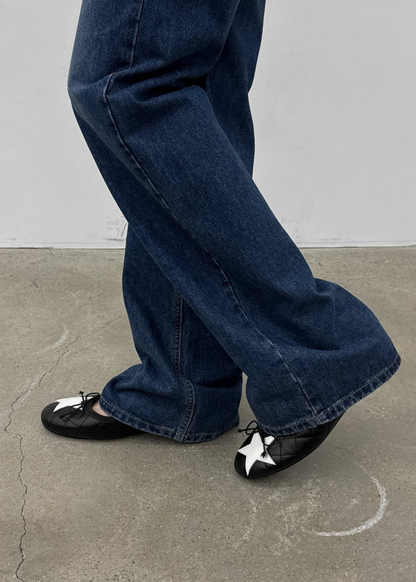 Levene Star Quilted Flat Shoes