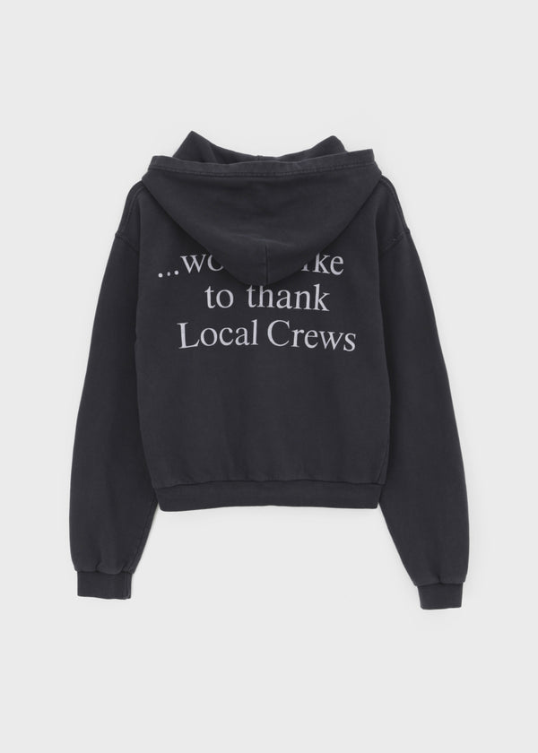 Dunkit Lettering Semi-Crop Hoodie