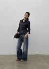 Kocom Washed Wide Denim Pants