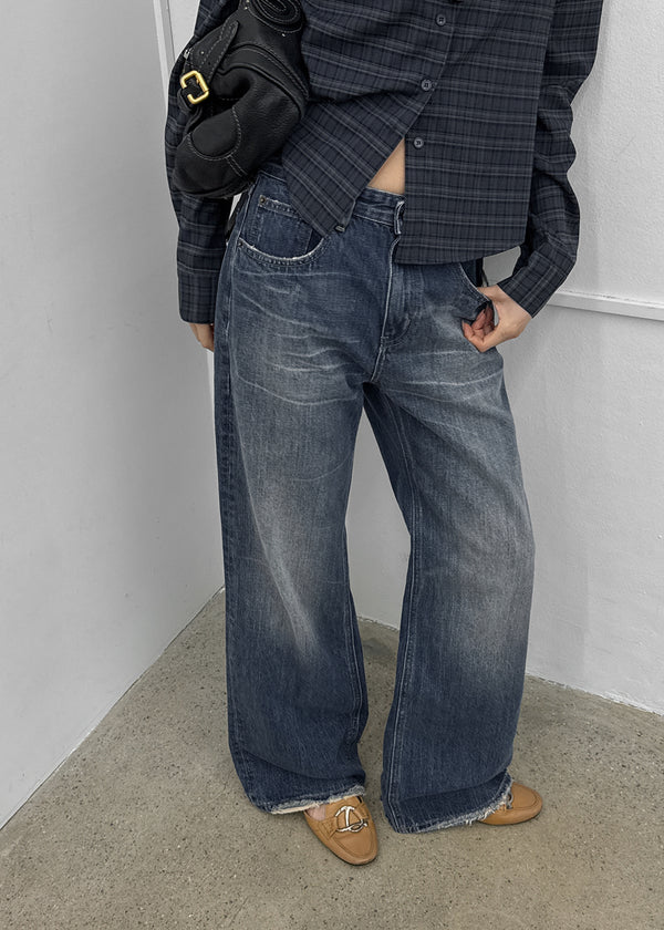 Kocom Washed Wide Denim Pants
