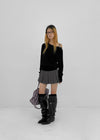 Voltaire shoulder button wool knit