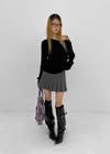 Noel striped pleated mini skirt pants