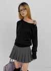 Noel striped pleated mini skirt pants