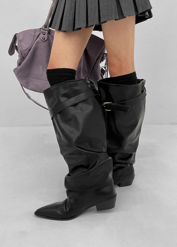 Kent slouchy stiletto long boots