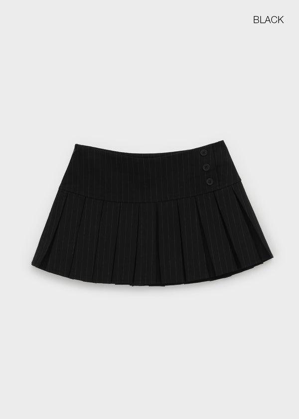 Noel striped pleated mini skirt pants
