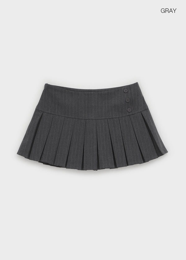 Noel striped pleated mini skirt pants