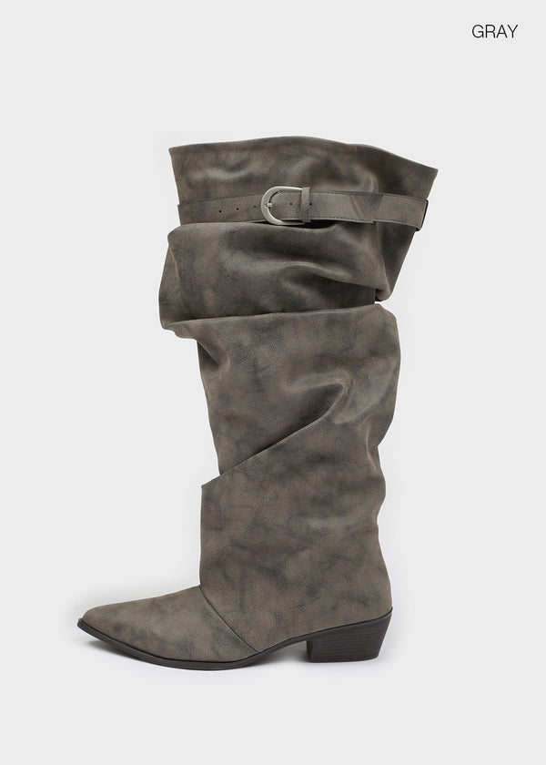 Kent slouchy stiletto long boots