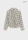Exodus Shirred Slim Check Shirt