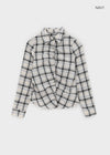 Exodus Shirred Slim Check Shirt