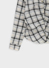 Exodus Shirred Slim Check Shirt