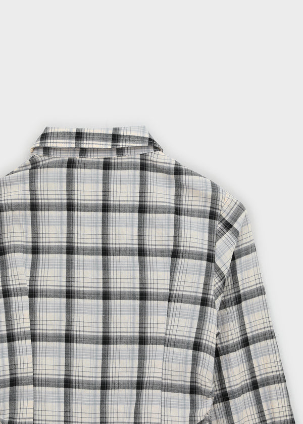 Exodus Shirred Slim Check Shirt