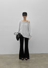 [MADE] Cab Low-waist Bootcut Fleece-Lined Cotton Pants