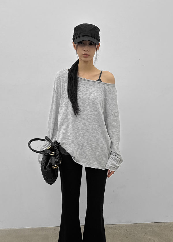 [MADE] Jenich Slub Boat Neck Long Sleeve Tee