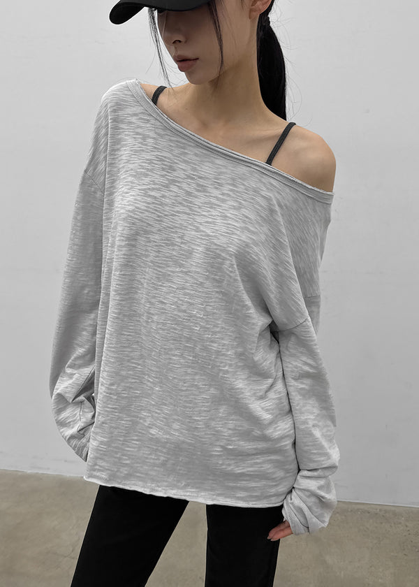 [MADE] Jenich Slub Boat Neck Long Sleeve Tee