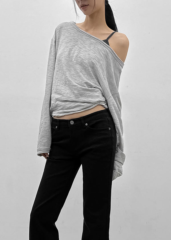 [MADE] Jenich Slub Boat Neck Long Sleeve Tee
