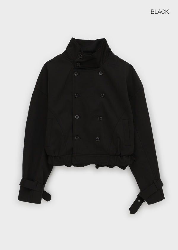 Luadi Frill Double-Button Short Jumper