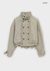 Luadi Frill Double-Button Short Jumper