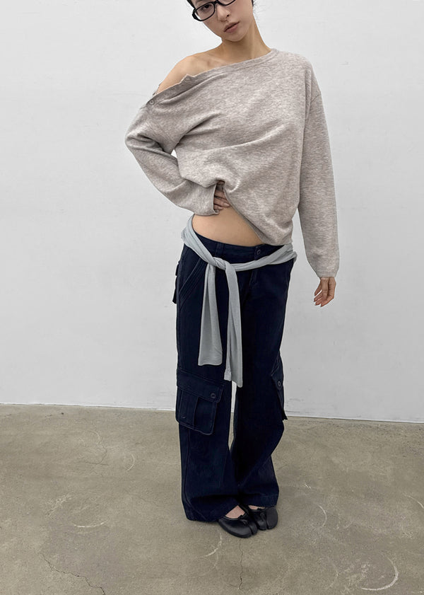 [MADE] Tohen Low-Waist Cotton Cargo Pants