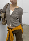 Divier Ribbed Wool Knit Cardigan