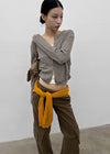 Divier Ribbed Wool Knit Cardigan