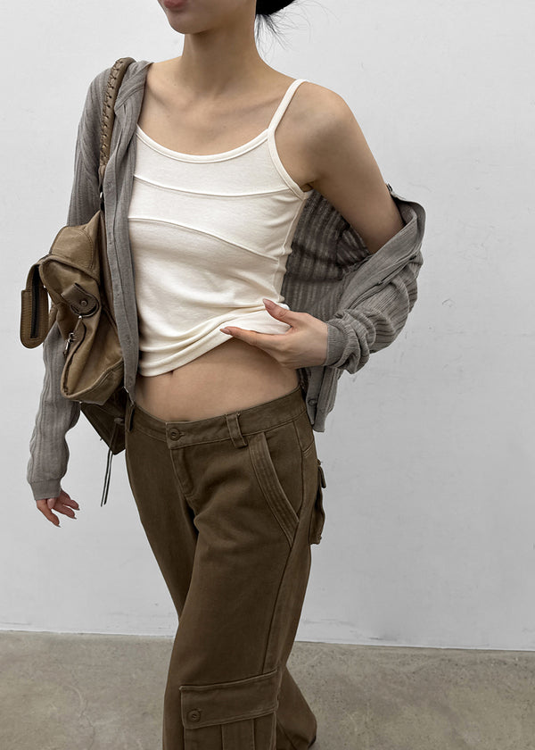 Divier Ribbed Wool Knit Cardigan