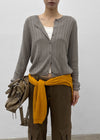Divier Ribbed Wool Knit Cardigan