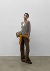 Divier Ribbed Wool Knit Cardigan