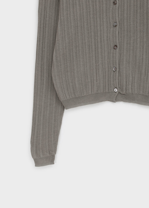 Divier Ribbed Wool Knit Cardigan