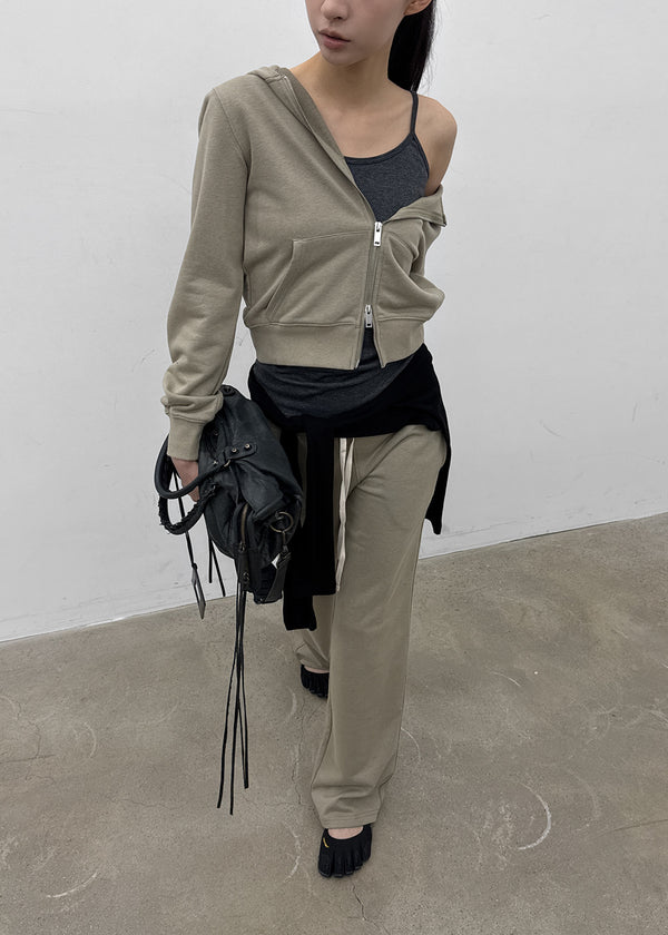 [MADE] Bound Low-Waist Elastic Pants (Available as a set)