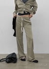 [MADE] Bound Low-Waist Elastic Pants (Available as a set)