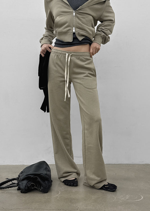 [MADE] Bound Low-Waist Elastic Pants (Available as a set)