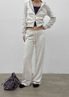 [MADE] Bound Low-Waist Elastic Pants (Available as a set)