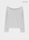 [MADE] Jenich Slub Boat Neck Long Sleeve Tee