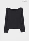 [MADE] Jenich Slub Boat Neck Long Sleeve Tee