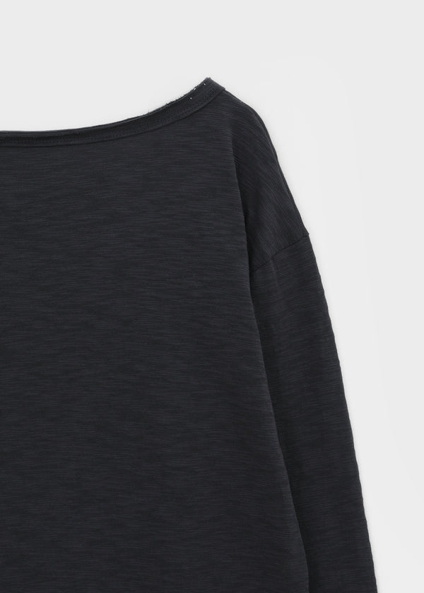 [MADE] Jenich Slub Boat Neck Long Sleeve Tee