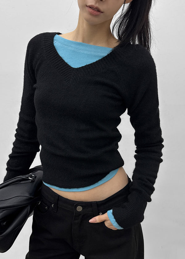 [MADE] Ruby Woo Wool V-neck Knit