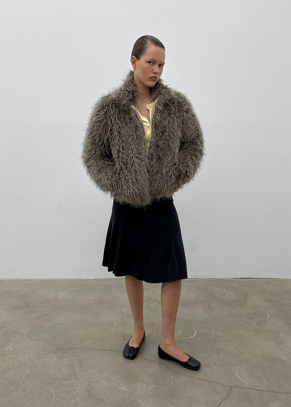 [MADE] Nanaba High-neck Fur Jacket