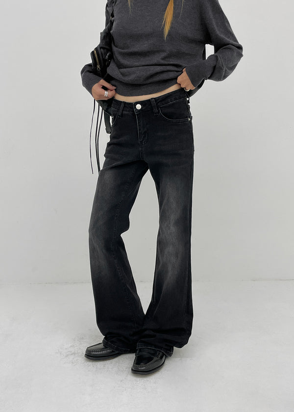 Vie low-waist bootcut denim pants