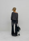 Vie low-waist bootcut denim pants