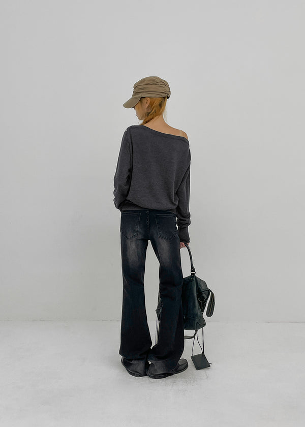 Vie low-waist bootcut denim pants
