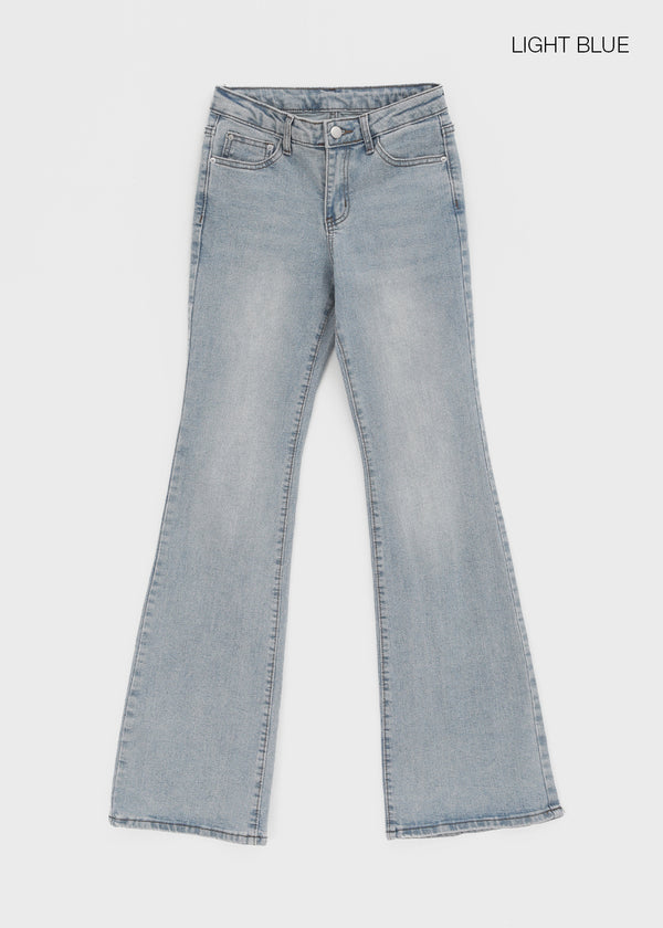 Vie low-waist bootcut denim pants